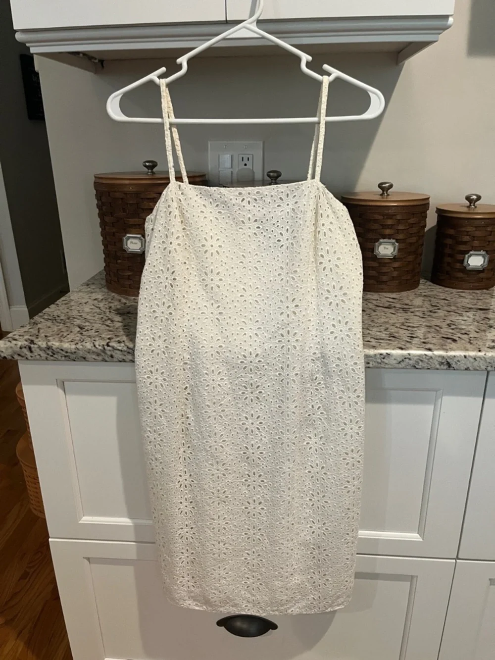 Ann Taylor Eyelet Midi Dress with Spaghetti Straps - Picture 1 of 7